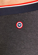 Boxer Long Gris Foncé En Coton - Michel Gris