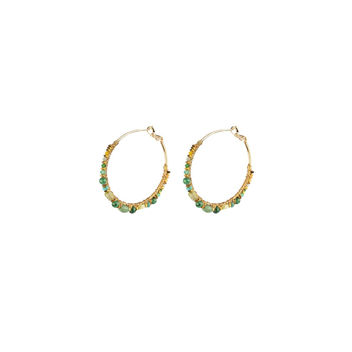 Iancura Hoop Earrings - Green