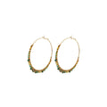Iancura Large Hoop Earrings - Green