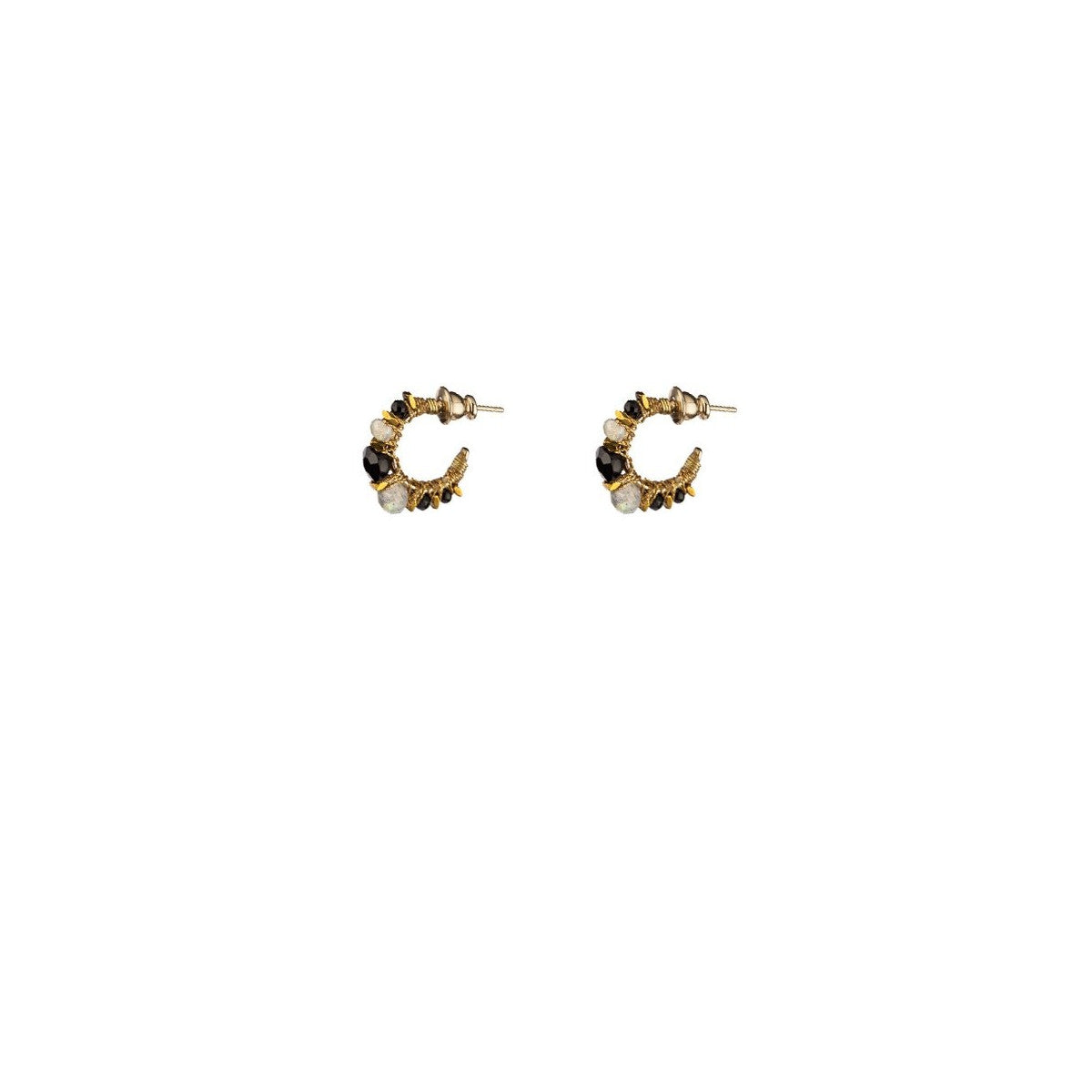 Iancura Mini Hoop Earrings - Black
