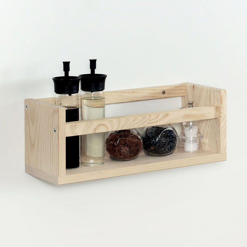 Estante de pared de pino macizo - Madera clara