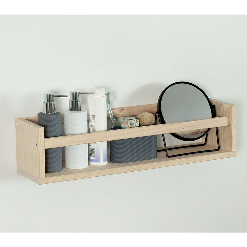 Estante de pared de pino macizo - Madera clara