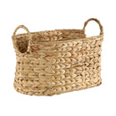 Cesta pequeña de jacinto de agua con asas - Madera clara