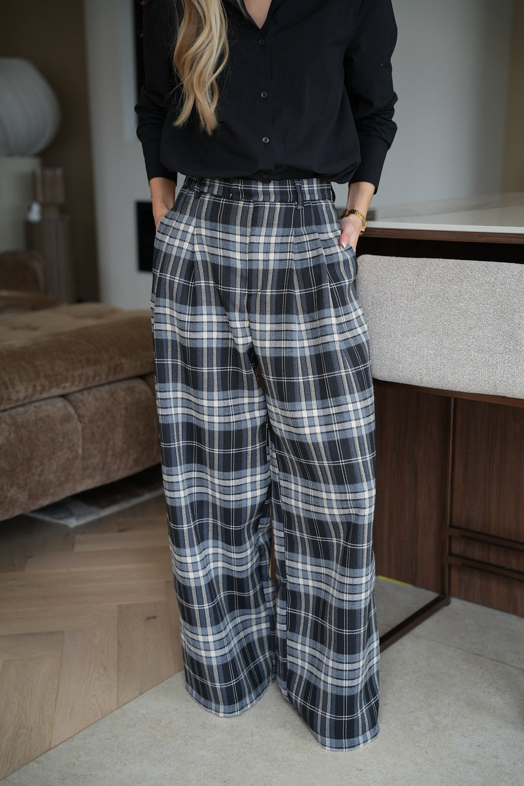 Lola Negro - Pantalón Cuadros