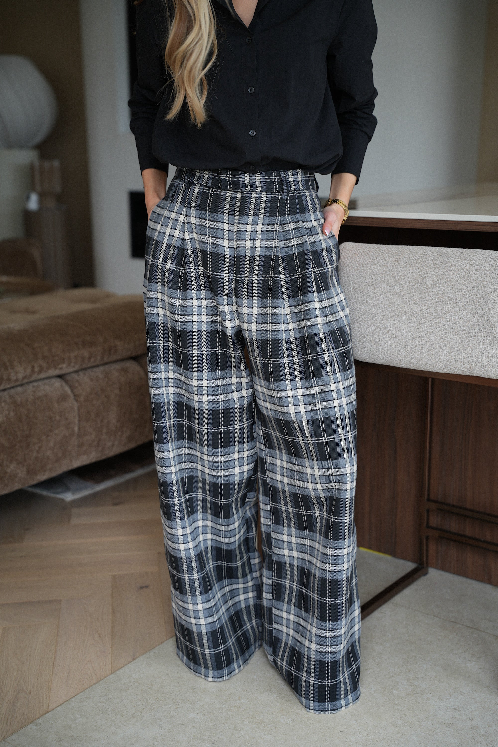 Lola Negro - Pantalón Cuadros