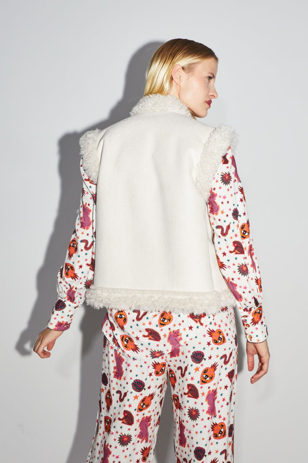 La Veste Zoé Sans Manches Teddy Effet Nubuck