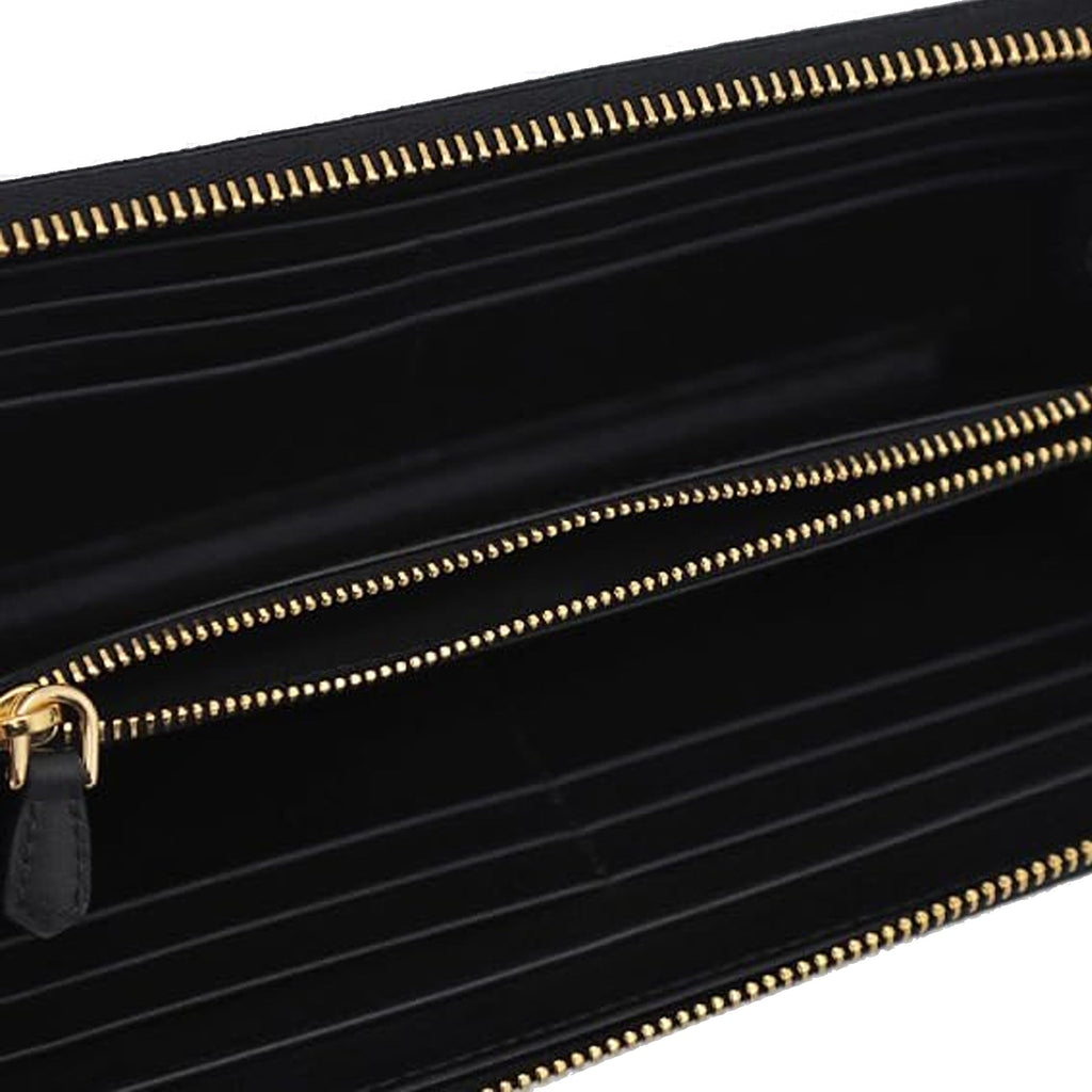 Prada - Cartera de piel con logo - Mujeres - Negro