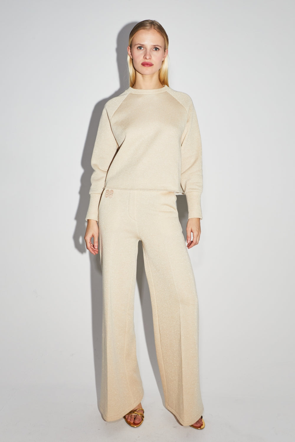 Sudadera The Sofia Jersey Lurex Beige