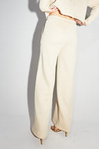 Le Pantalon Neil En Jersey Lurex Beige