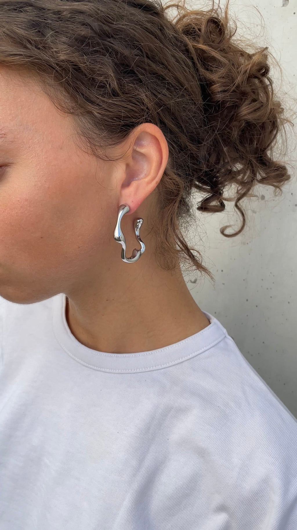 Bone Hoop Earrings