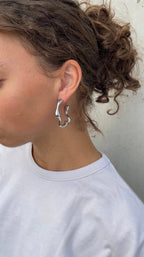 Bone Hoop Earrings