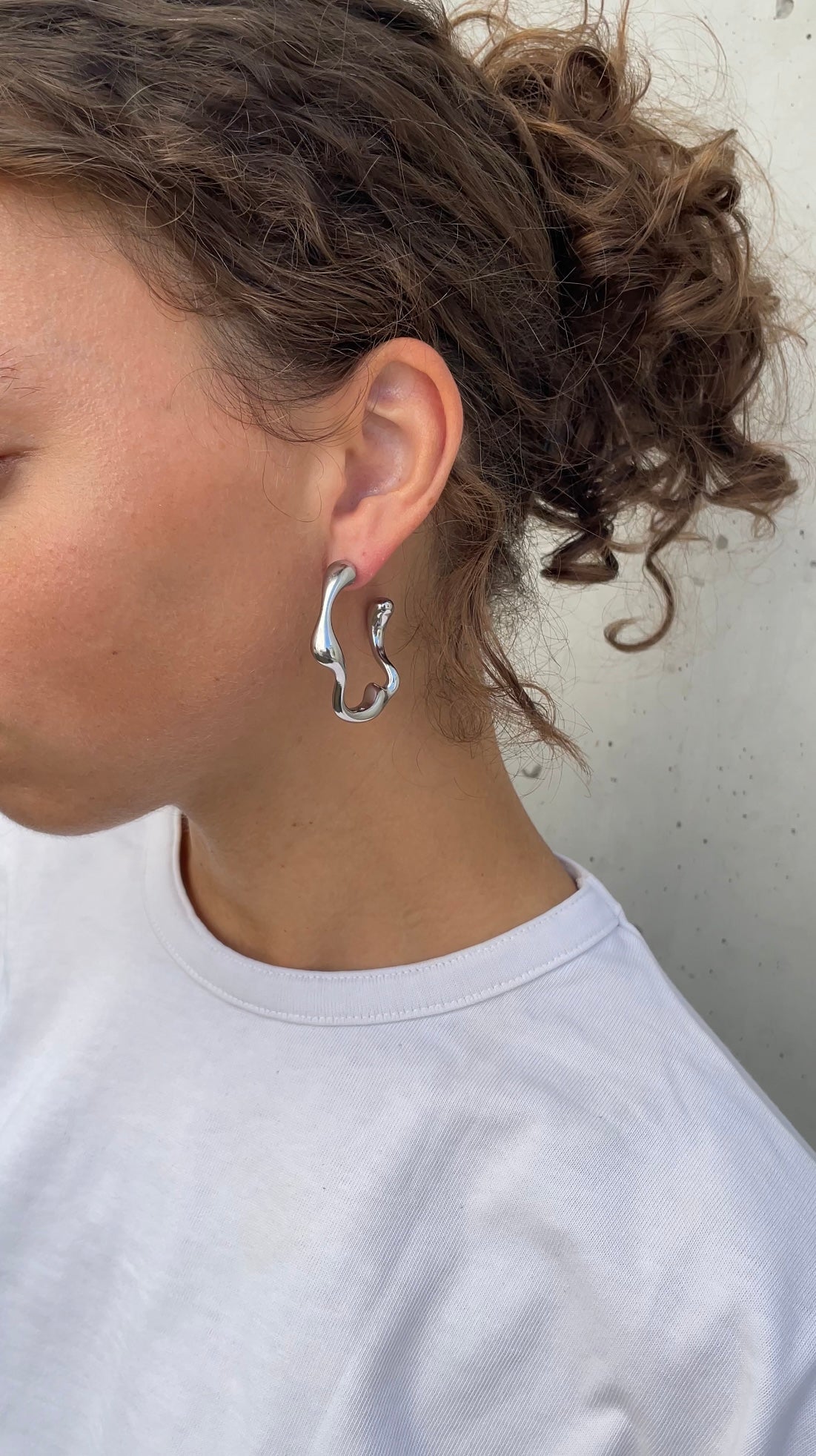 Bone Hoop Earrings