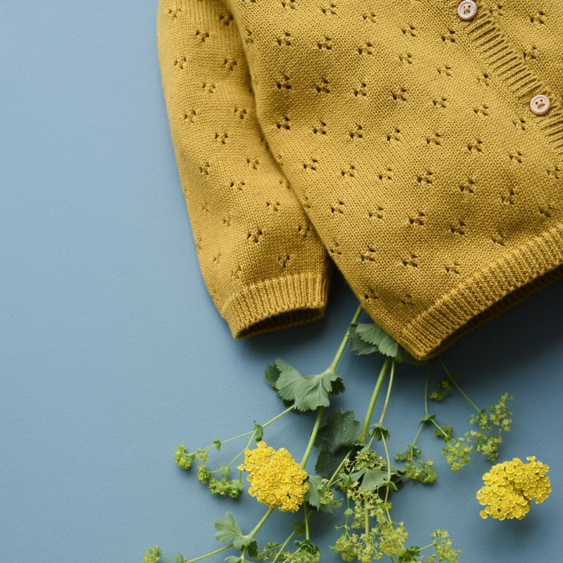 Victoire Tricot Pesto Cardigan - Baby