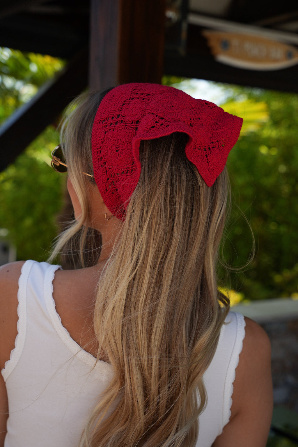 Bandana Crochet Gipsy - Rouge