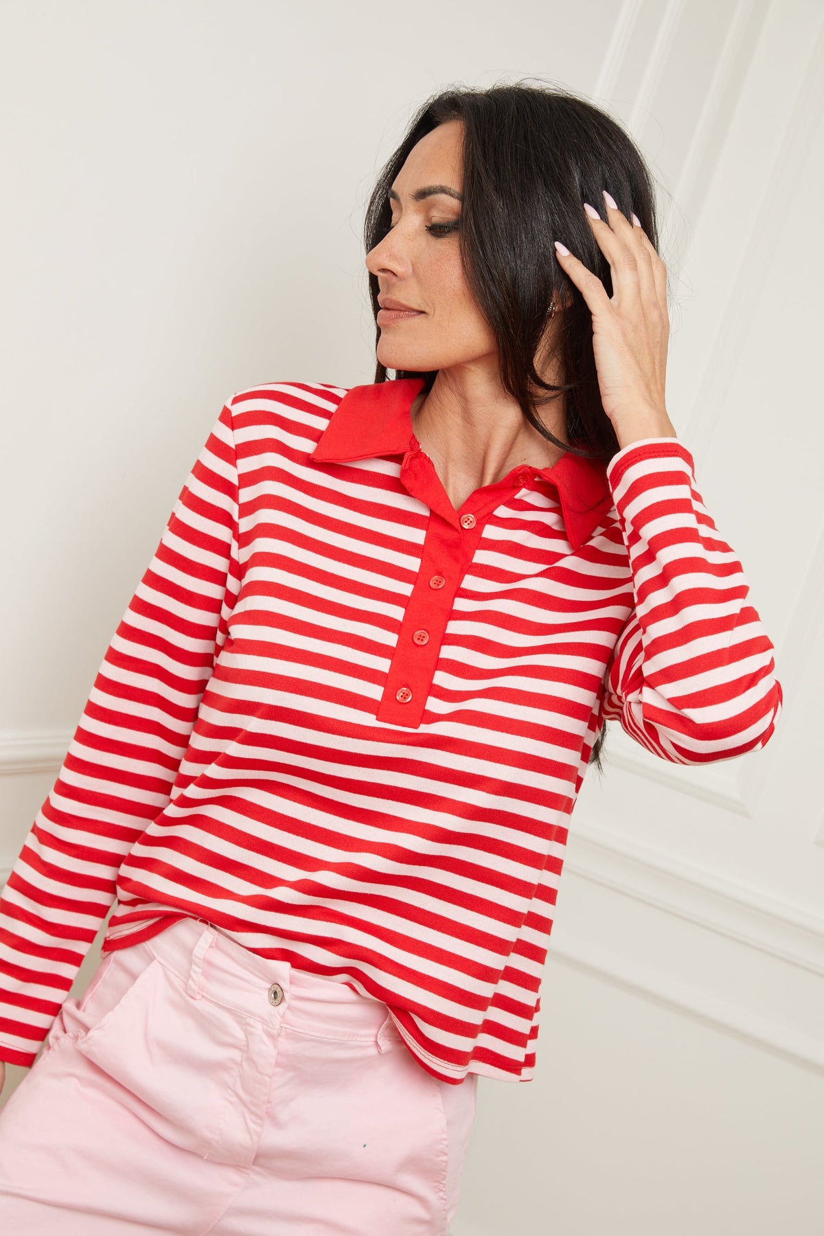 Polo Oscar Ml Rouge /Rose