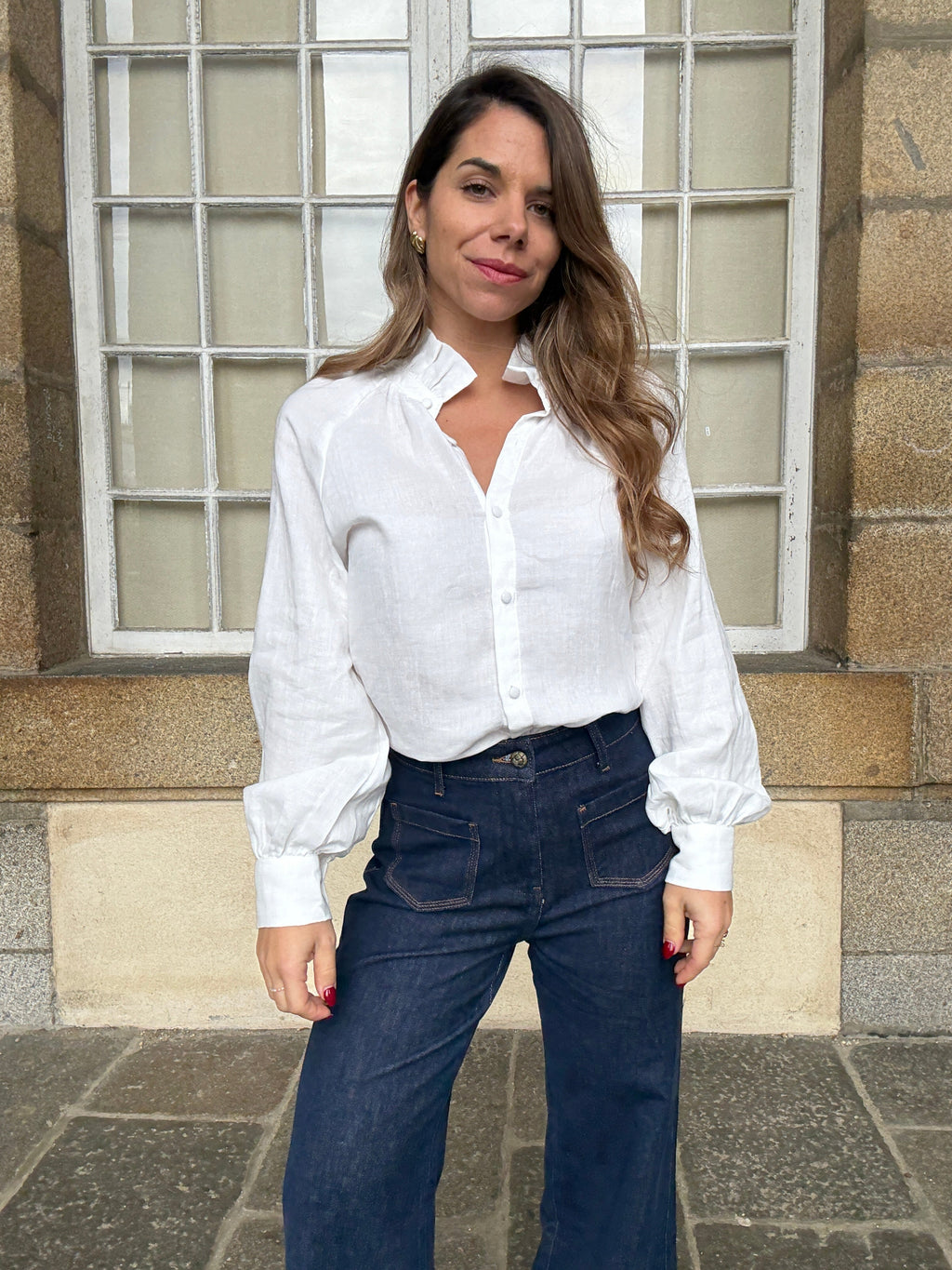 Blusa blanca Léonie