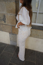 Jean flare à fleurs Maria