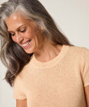 Jersey Cotele Manga Corta - Amarillo Arena - Mujer