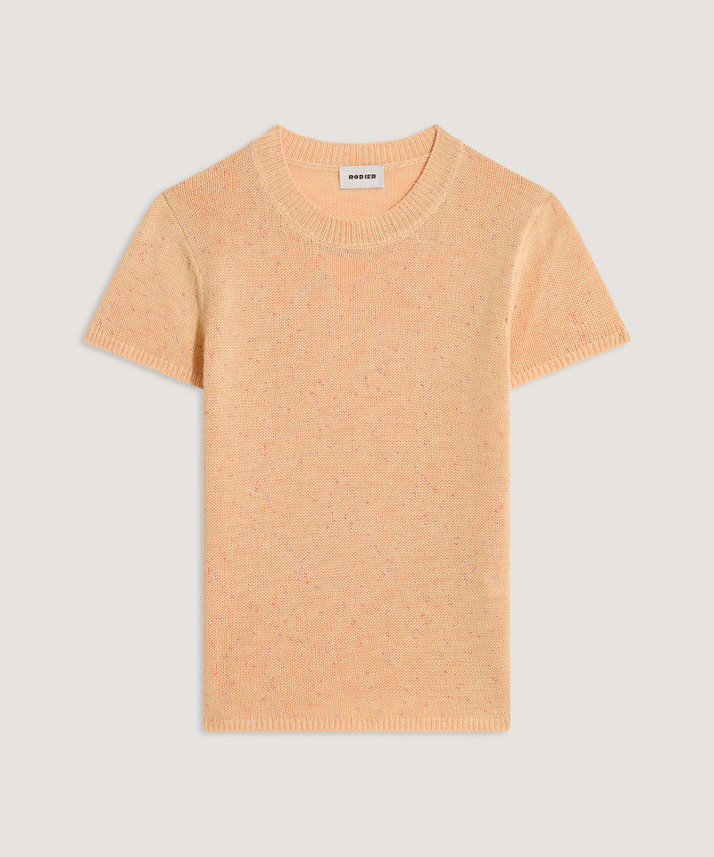 Jersey Cotele Manga Corta - Amarillo Arena - Mujer