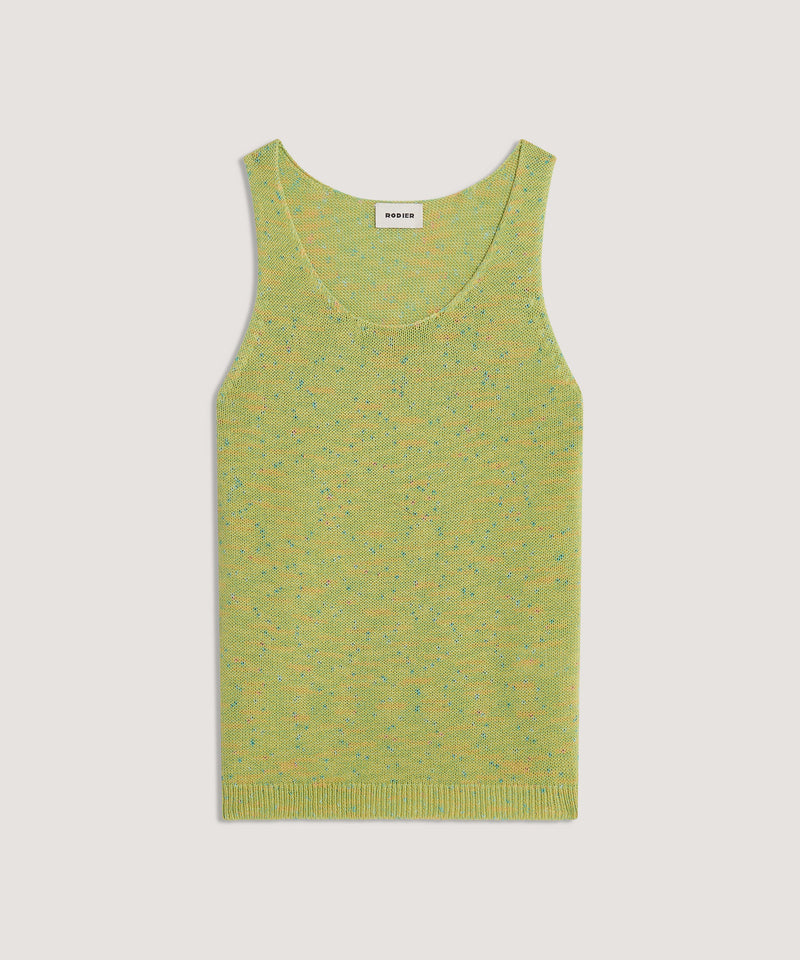 Camiseta sin mangas Cotele - Verde lima - Mujer