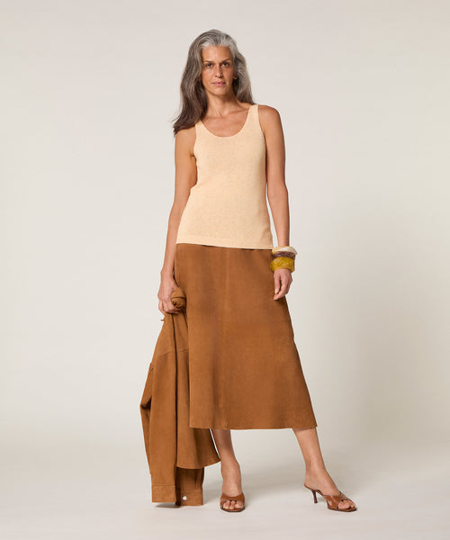 Camiseta sin mangas Cotele - Amarillo arena - Mujer