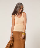 Camiseta sin mangas Cotele - Amarillo arena - Mujer