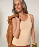 Camiseta sin mangas Cotele - Amarillo arena - Mujer