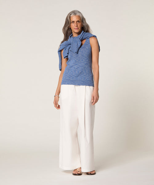 Camiseta sin mangas Cotele - Azul índigo - Mujer