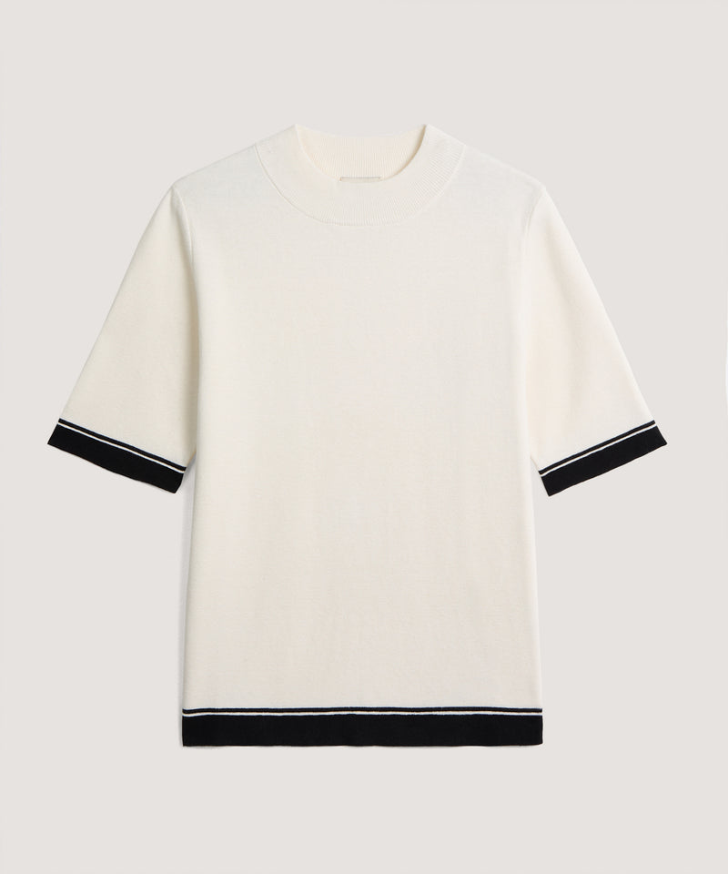 Jersey Mc de cuello alto - Blanco - Mujer