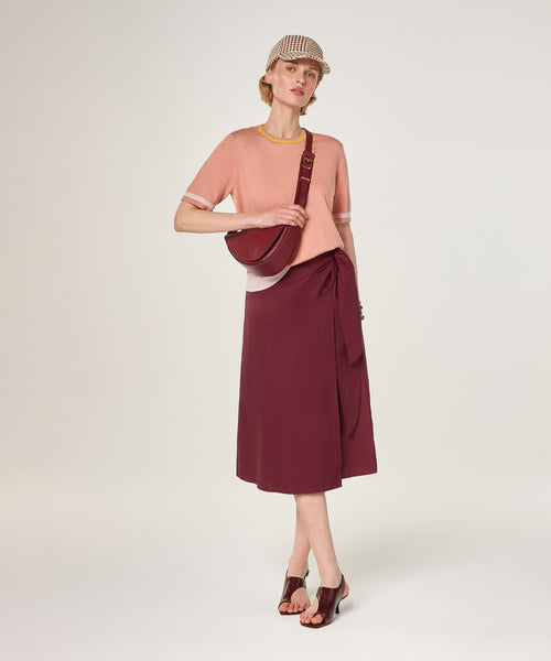 Camiseta Mc bicolor - Beige Rosa - Mujer