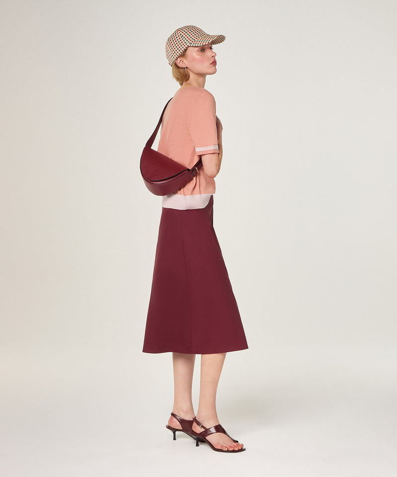 Camiseta Mc bicolor - Beige Rosa - Mujer