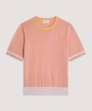 Camiseta Mc bicolor - Beige Rosa - Mujer