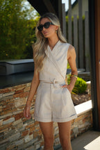 Top Croisé Camila - Beige