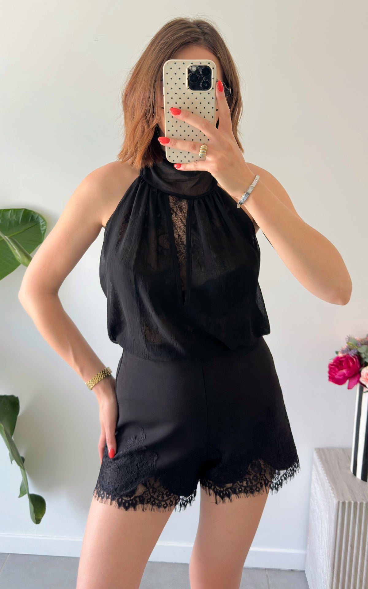 Short de Encaje Malaga - Negro