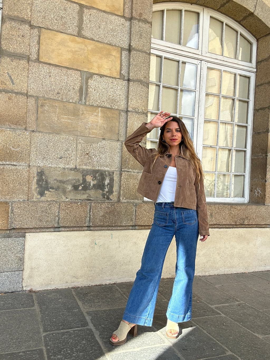 Chaqueta efecto ante Aline