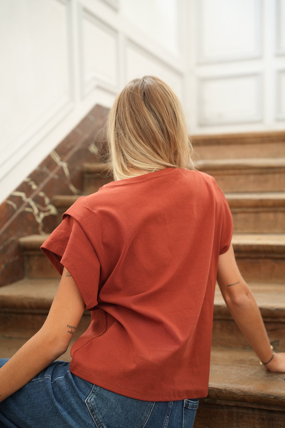 T-Shirt Girocollo Lizo - Terracotta