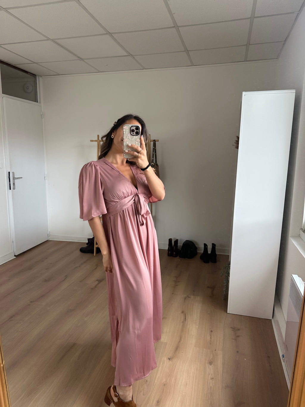 Robe Longue Suzy Vieux Rose