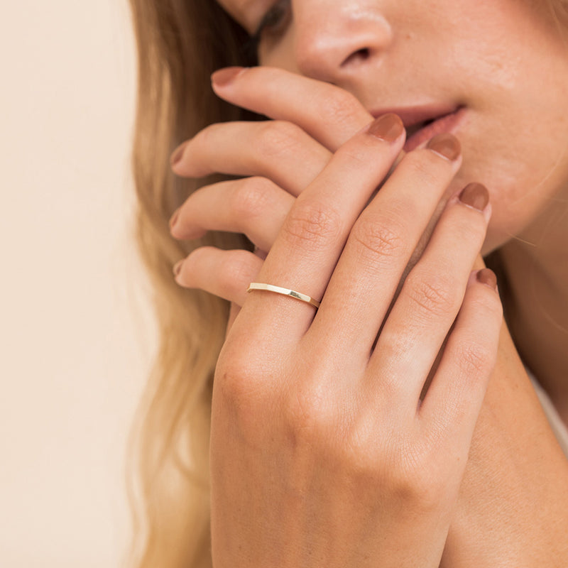 Metal Clay Ring - Gold