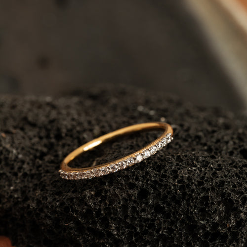 Saly Ring - White Zircon