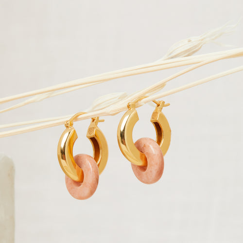 Pendientes Billie - Amazonita Naranja