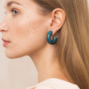 Fantine Resin Earrings - Peacock