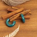 Fantine Resin Earrings - Peacock