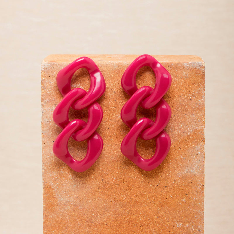 Gavin Earrings - Pitaya