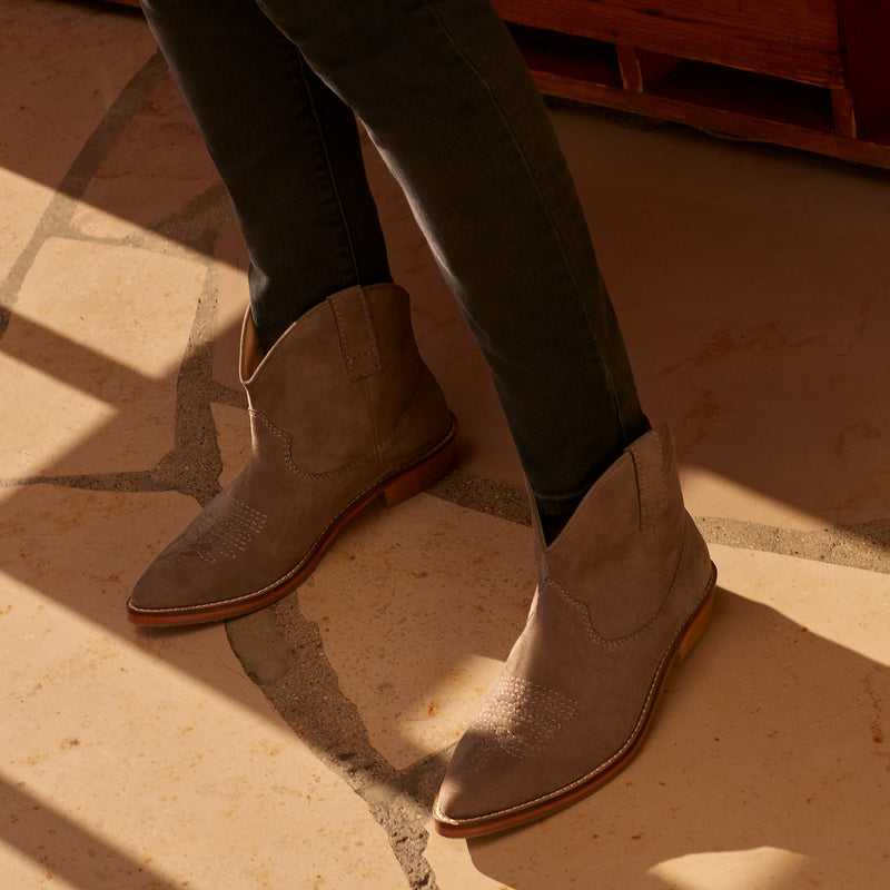 Botte Talon Plat - Taupe