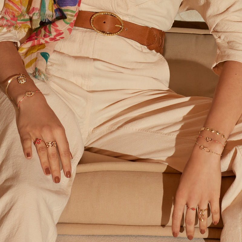 Pulsera Corazón Email - Coral