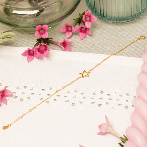 Pulsera Esmaltada Estrella - Guayaba