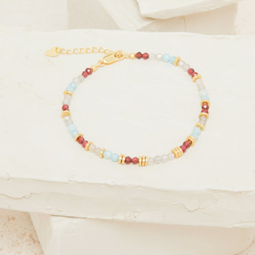 Naliny Bracelet - Labradorite & Garnet