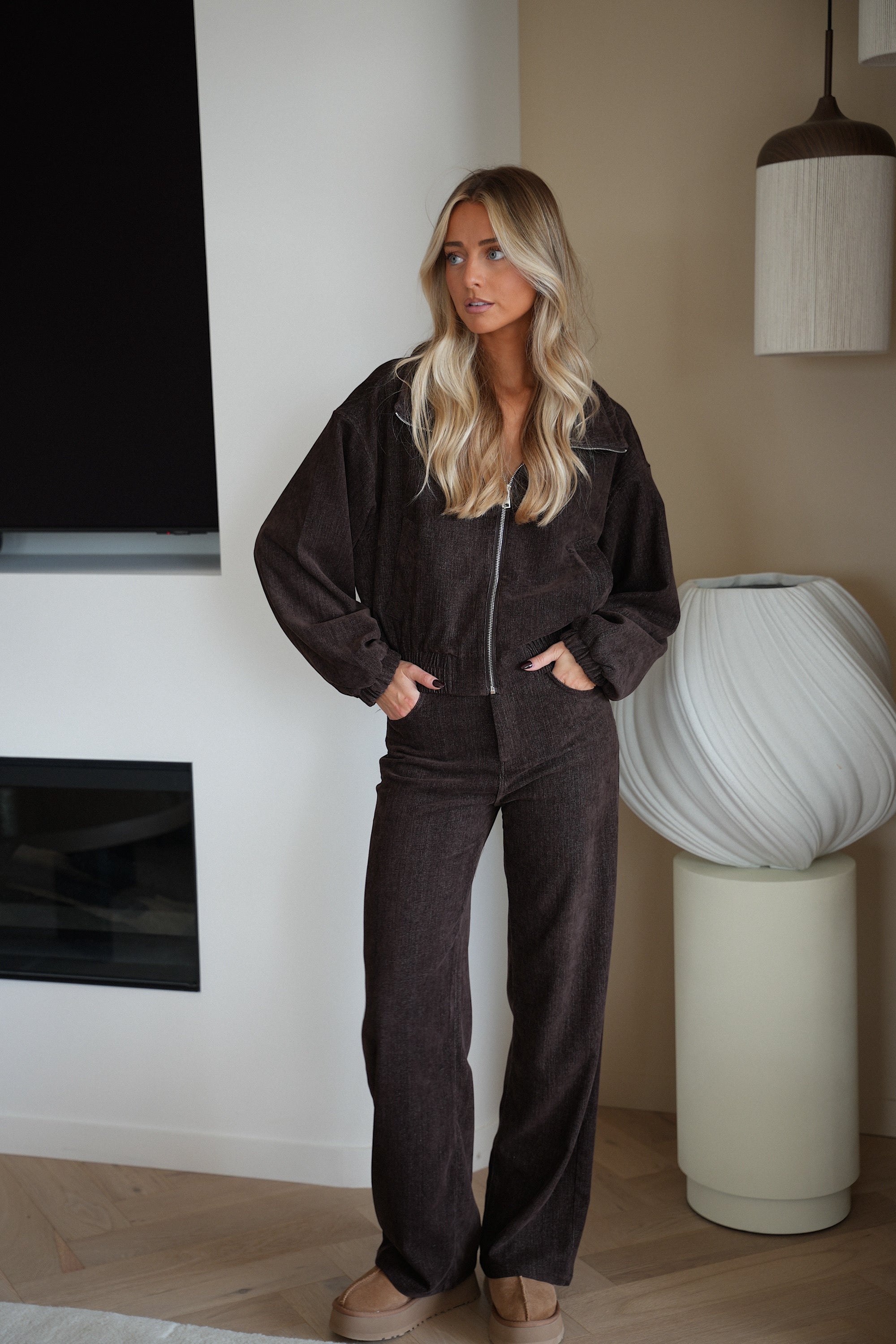 Pantalon Droit Naolan - Chocolat