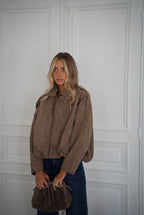 Delfine Taupe - Suede Jacket