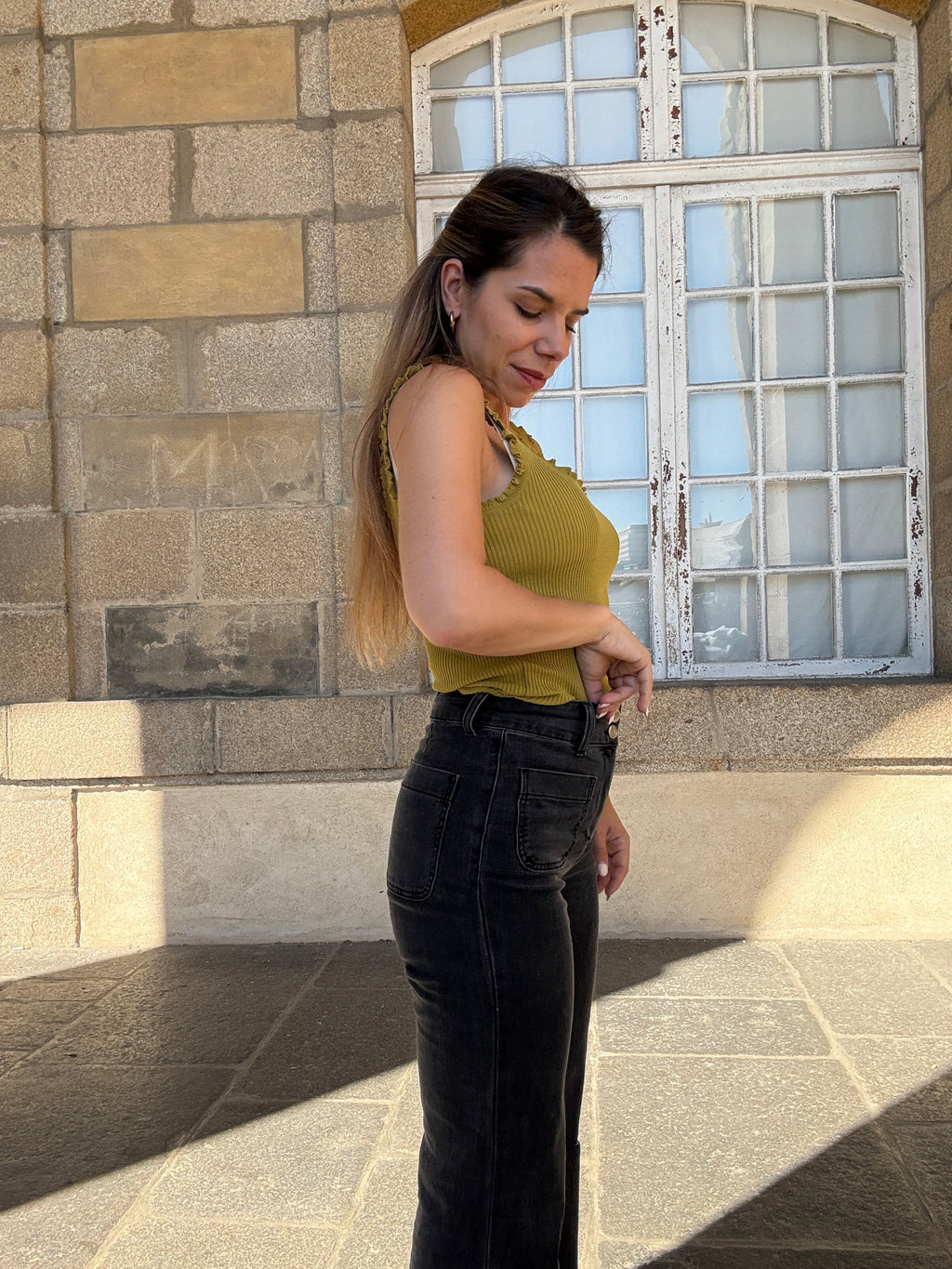 Top Nora Vert Olive